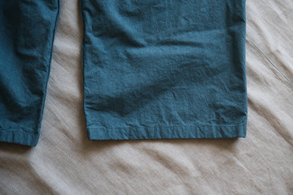 高密度タイプライターコットンパンツ/Typewriter cotton pants/Gray Navy