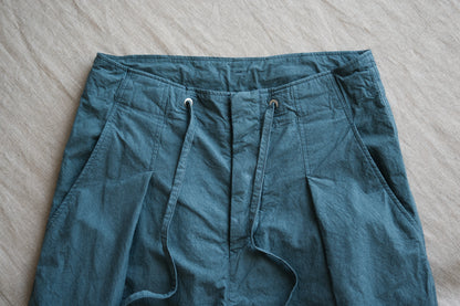 高密度タイプライターコットンパンツ/Typewriter cotton pants/Gray Navy
