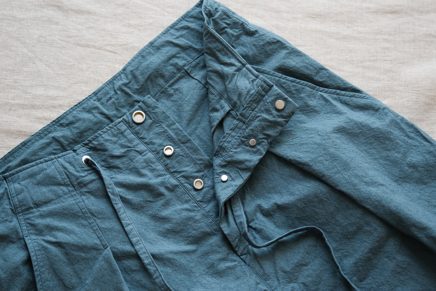 高密度タイプライターコットンパンツ/Typewriter cotton pants/Gray Navy