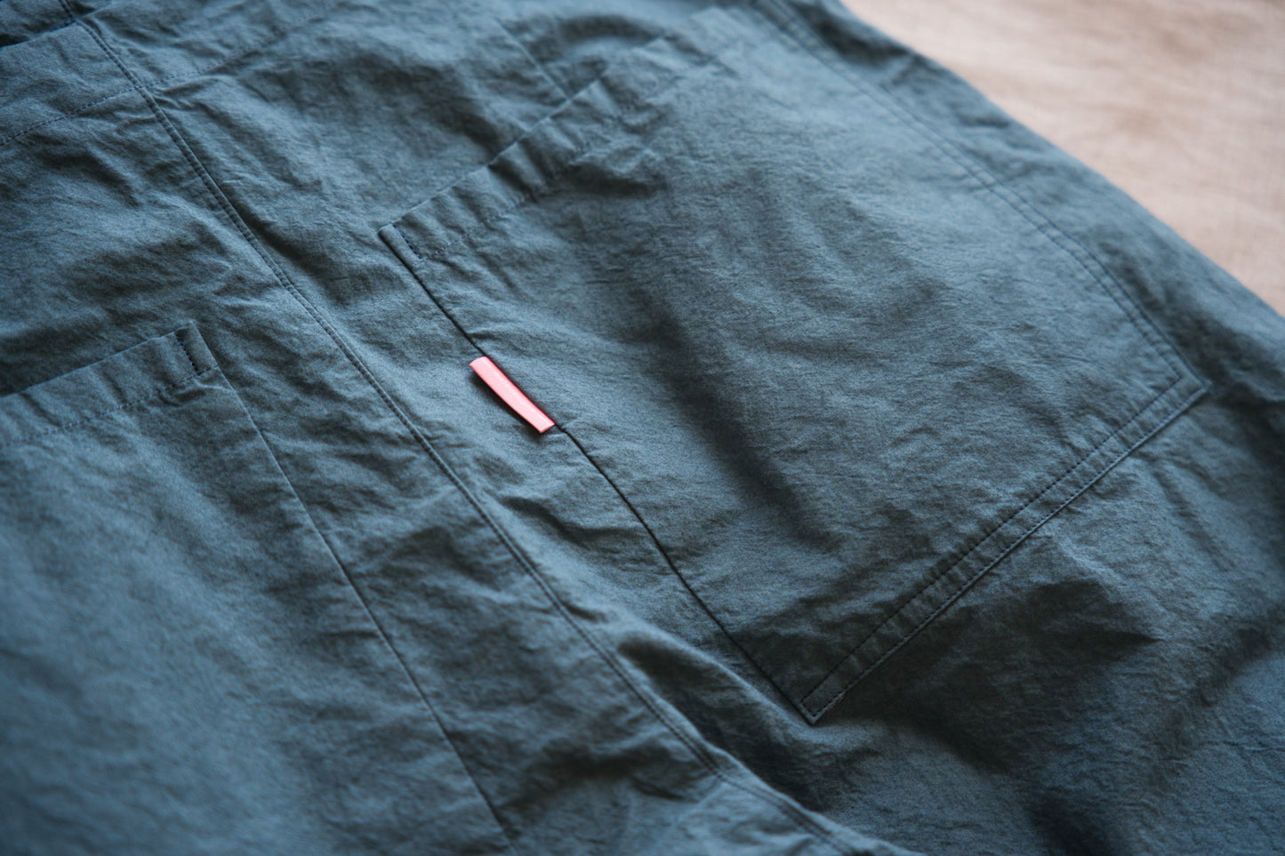 高密度タイプライターコットンパンツ/Typewriter cotton pants/Gray Navy