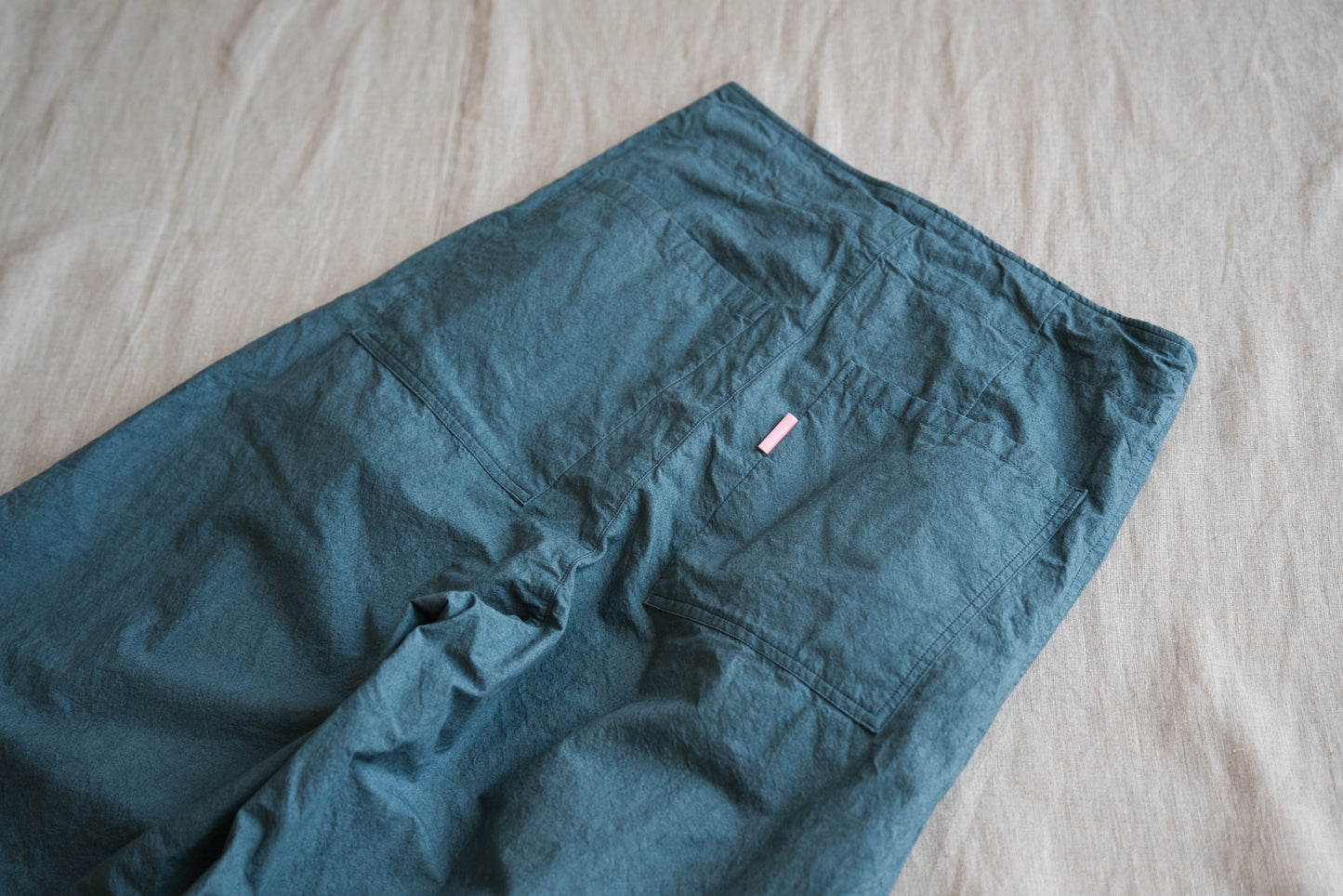 高密度タイプライターコットンパンツ/Typewriter cotton pants/Gray Navy