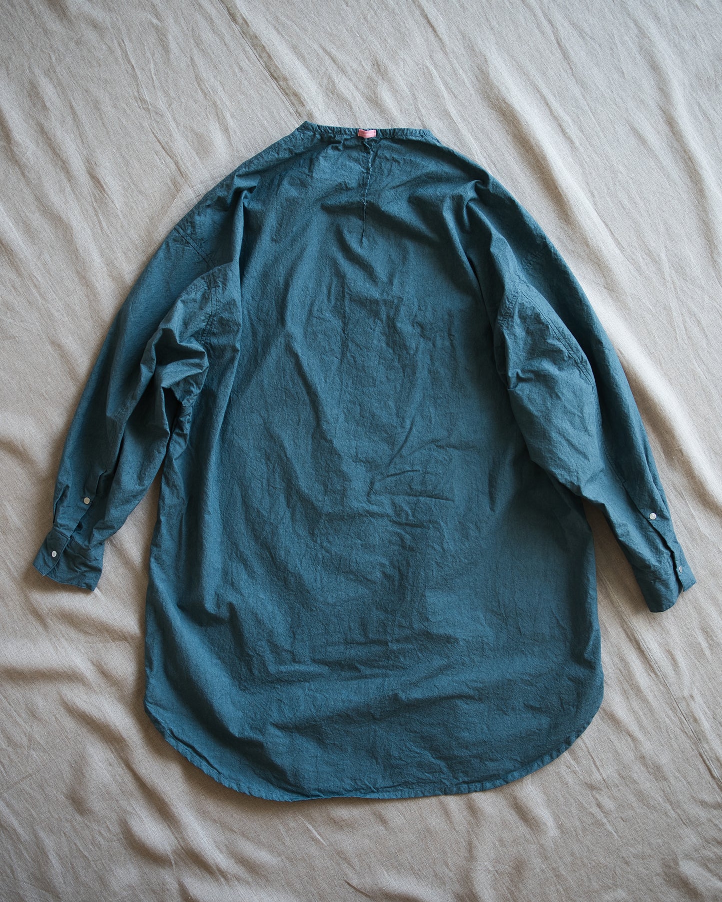 高密度タイプライターコットンシャツ/Typewriter cotton shirts/Gray Navy