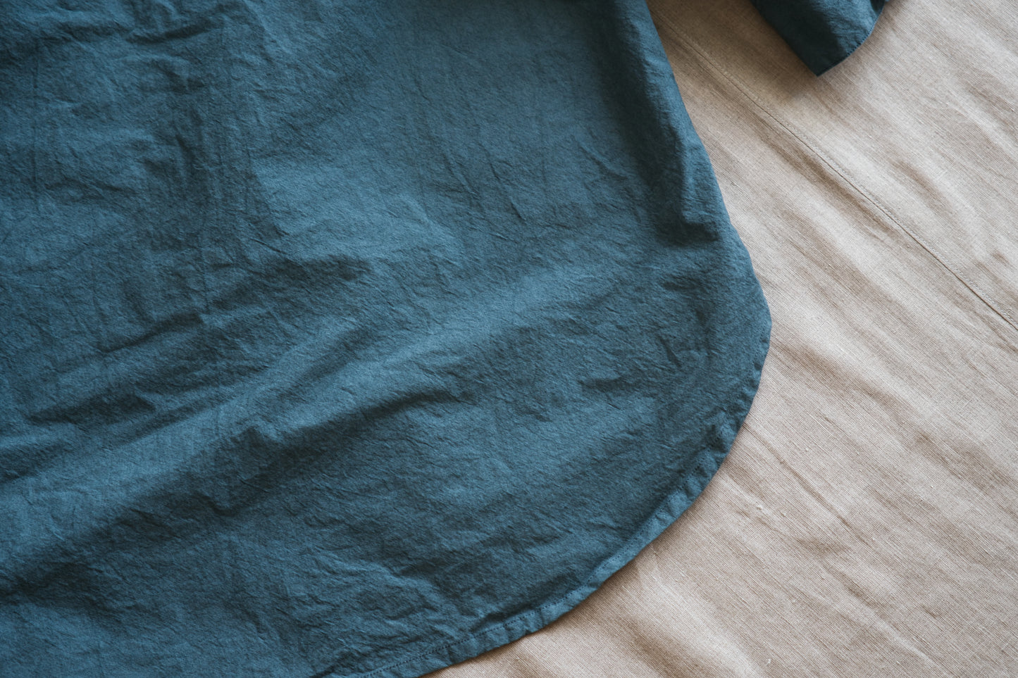 高密度タイプライターコットンシャツ/Typewriter cotton shirts/Gray Navy