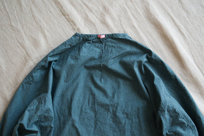 高密度タイプライターコットンシャツ/Typewriter cotton shirts/Gray Navy