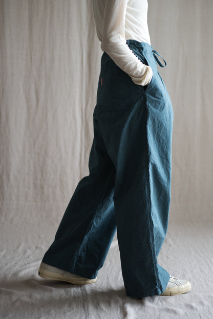 高密度タイプライターコットンパンツ/Typewriter cotton pants/Gray Navy