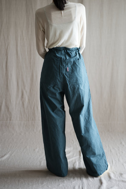 高密度タイプライターコットンパンツ/Typewriter cotton pants/Gray Navy