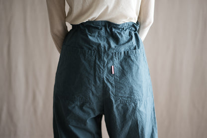 高密度タイプライターコットンパンツ/Typewriter cotton pants/Gray Navy