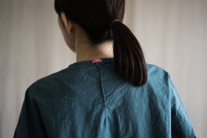 高密度タイプライターコットンシャツ/Typewriter cotton shirts/Gray Navy