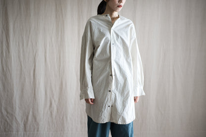 高密度タイプライターコットンシャツ/ Typewriter cotton shirts/Light Gray