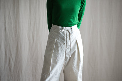 高密度タイプライターコットンパンツ/Typewriter cotton pants/Light Gray