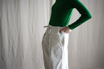 高密度タイプライターコットンパンツ/Typewriter cotton pants/Light Gray