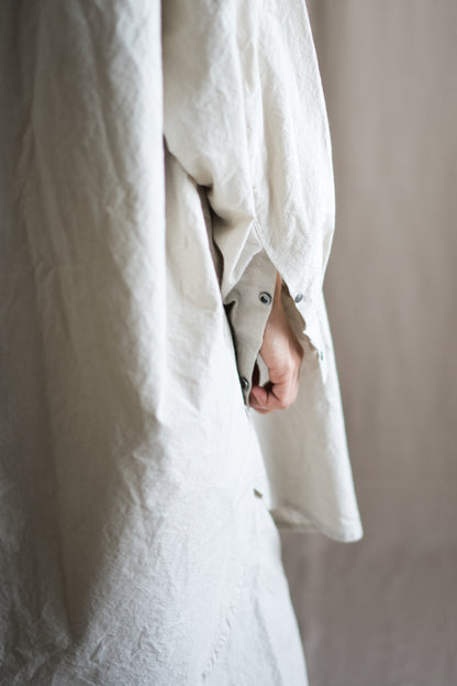 高密度タイプライターコットンシャツ/ Typewriter cotton shirts/Light Gray