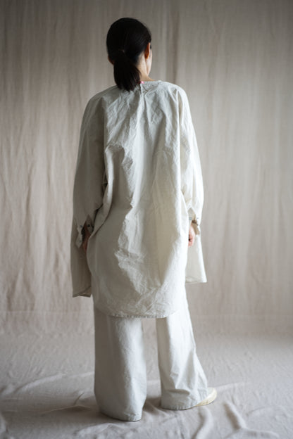 高密度タイプライターコットンシャツ/ Typewriter cotton shirts/Light Gray