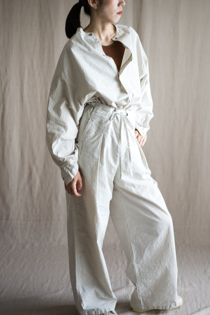 高密度タイプライターコットンシャツ/ Typewriter cotton shirts/Light Gray