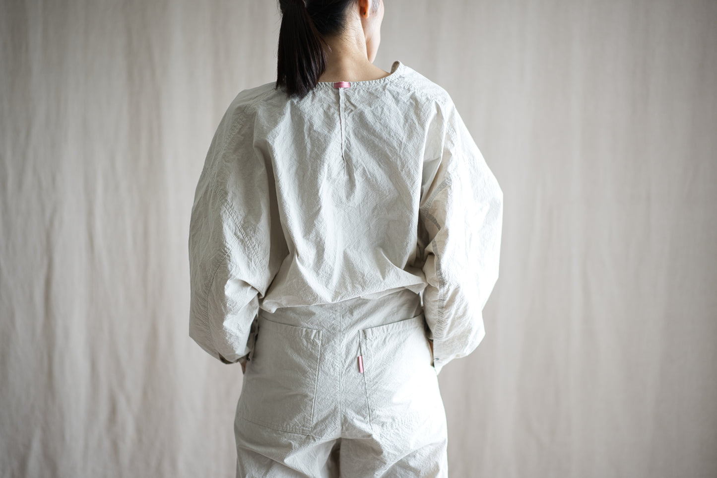 高密度タイプライターコットンシャツ/ Typewriter cotton shirts/Light Gray