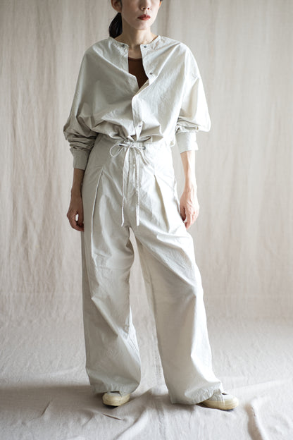 高密度タイプライターコットンパンツ/Typewriter cotton pants/Light Gray