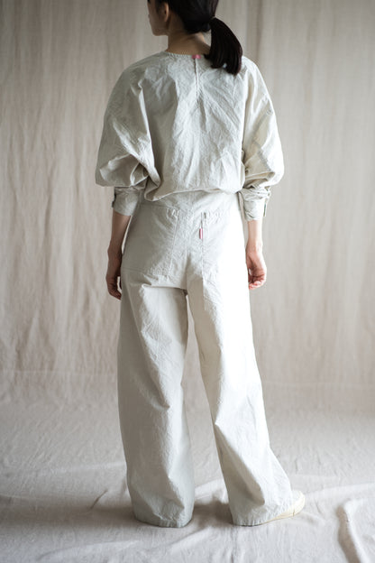 高密度タイプライターコットンパンツ/Typewriter cotton pants/Light Gray