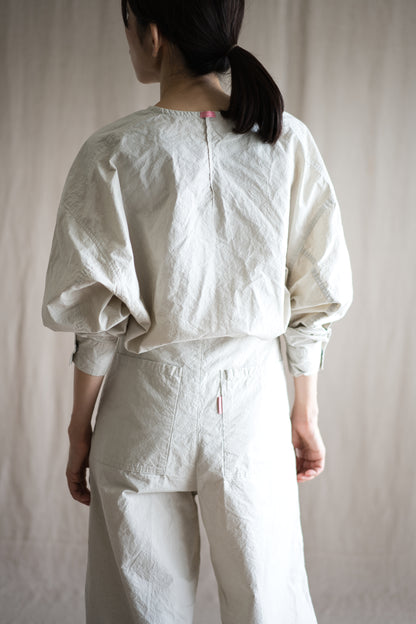 高密度タイプライターコットンシャツ/ Typewriter cotton shirts/Light Gray