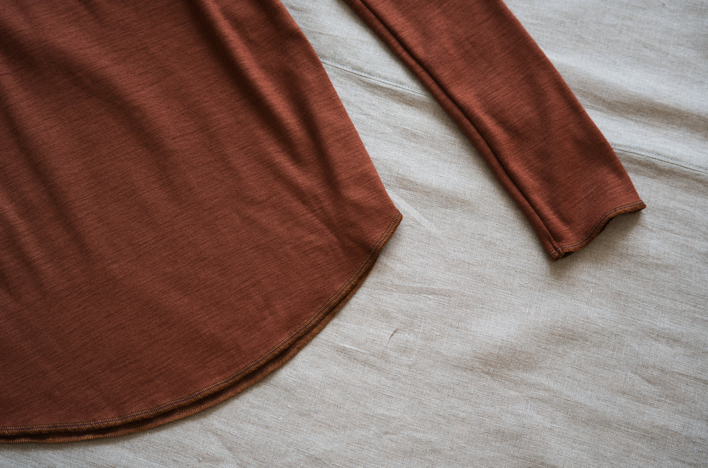 SUPER 100'S WOOL リブトップス/SUPER 100'S WOOL Rib Top/Camel