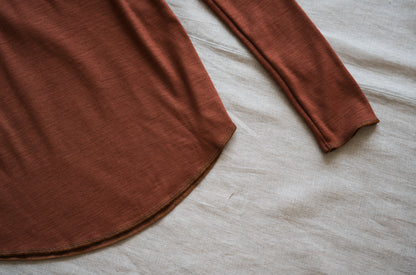 SUPER 100'S WOOL リブトップス/SUPER 100'S WOOL Rib Top/Camel