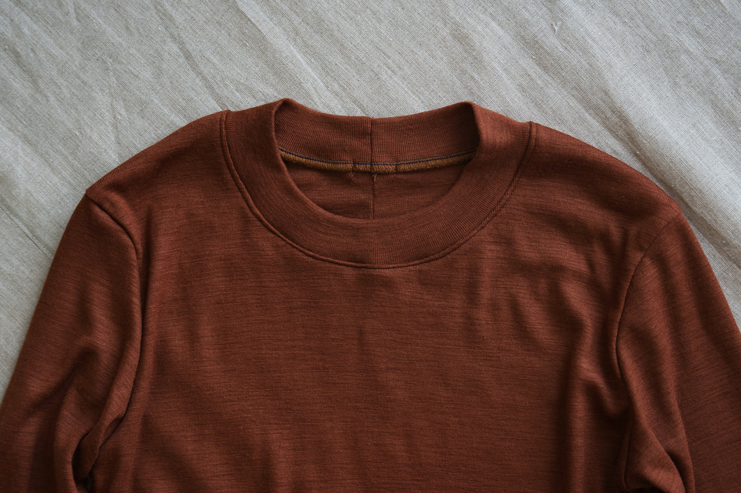 SUPER 100'S WOOL リブトップス/SUPER 100'S WOOL Rib Top/Camel