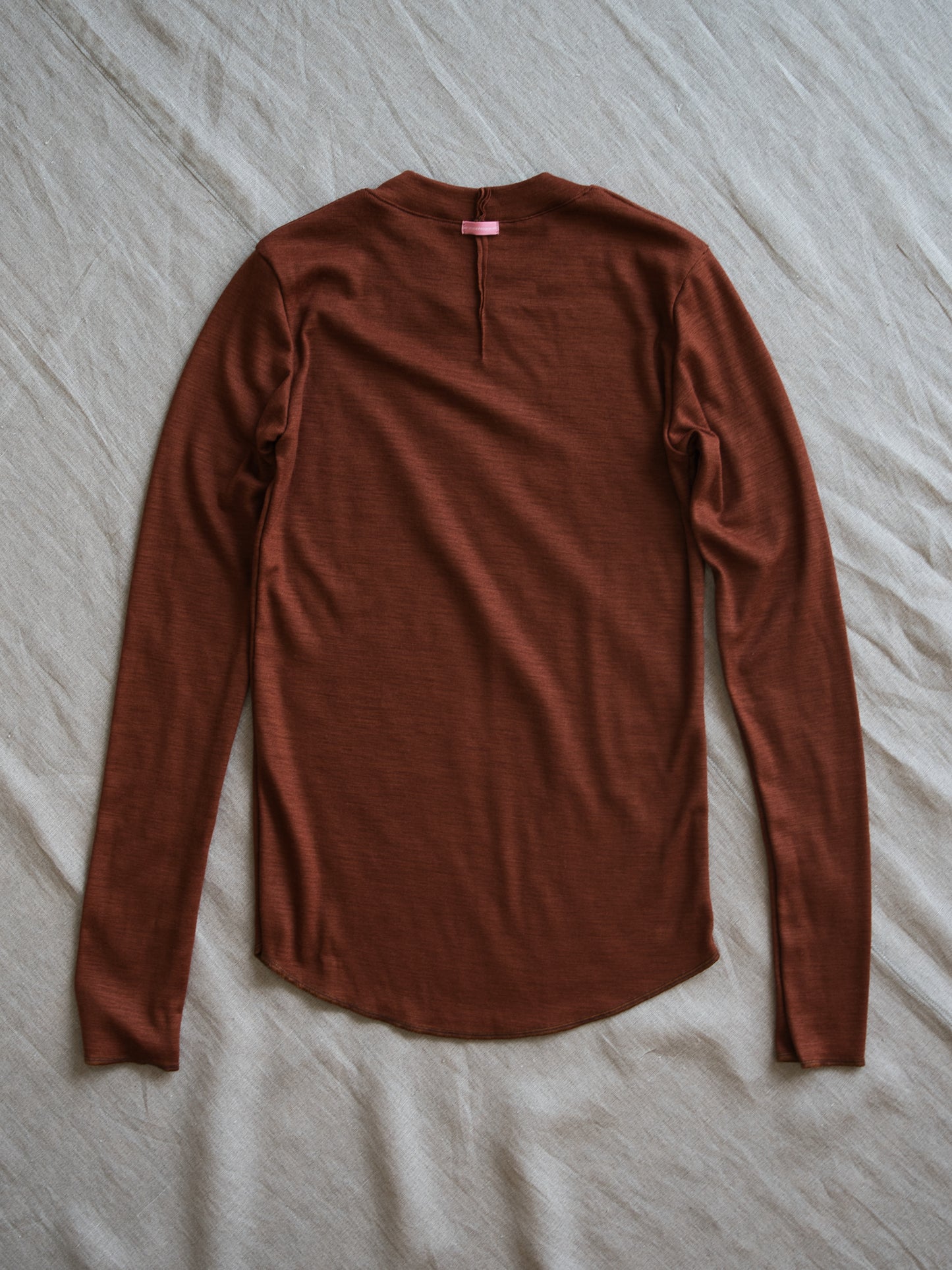 SUPER 100'S WOOL リブトップス/SUPER 100'S WOOL Rib Top/Camel