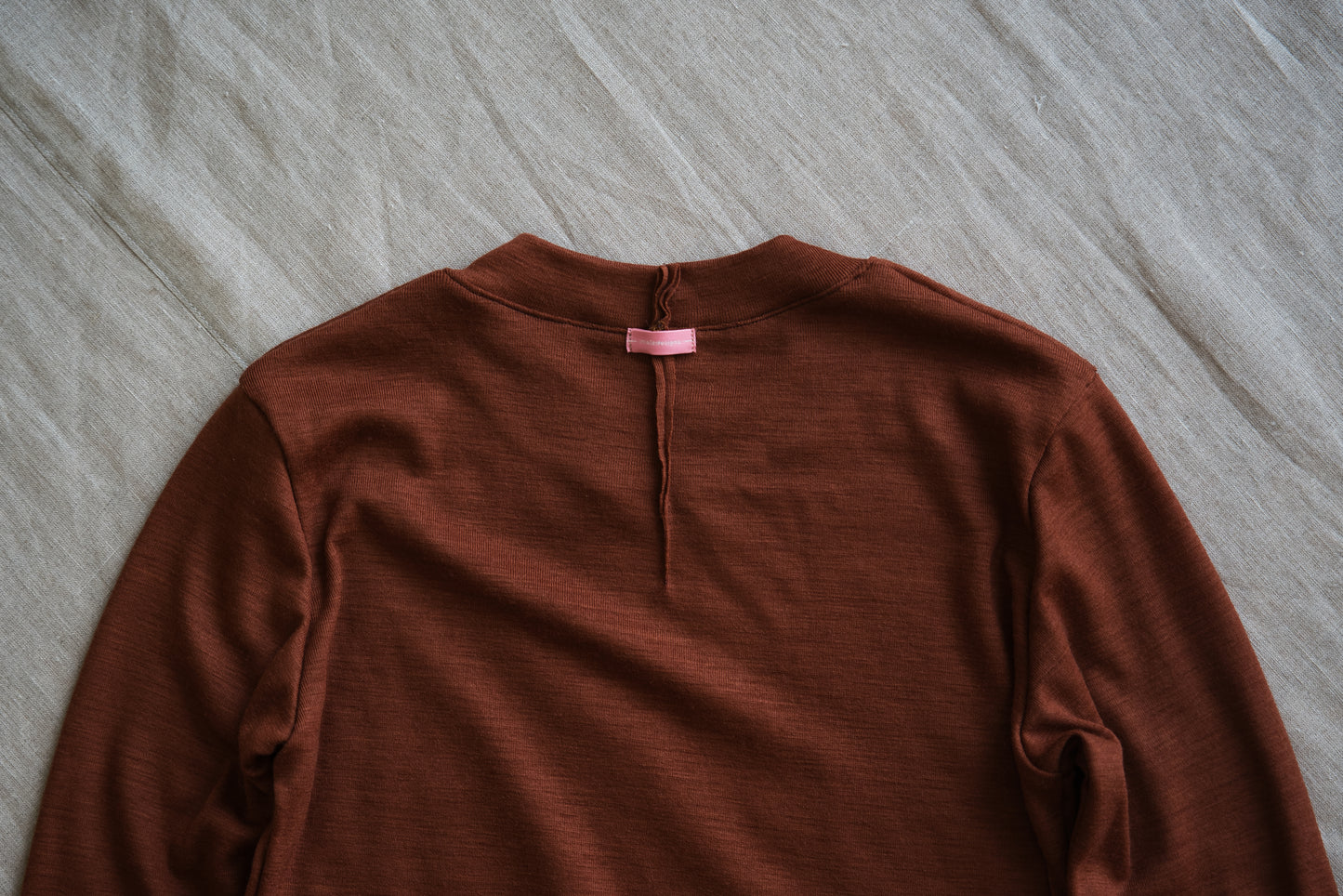 SUPER 100'S WOOL リブトップス/SUPER 100'S WOOL Rib Top/Camel