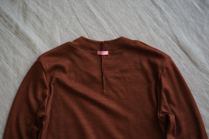 SUPER 100'S WOOL リブトップス/SUPER 100'S WOOL Rib Top/Camel