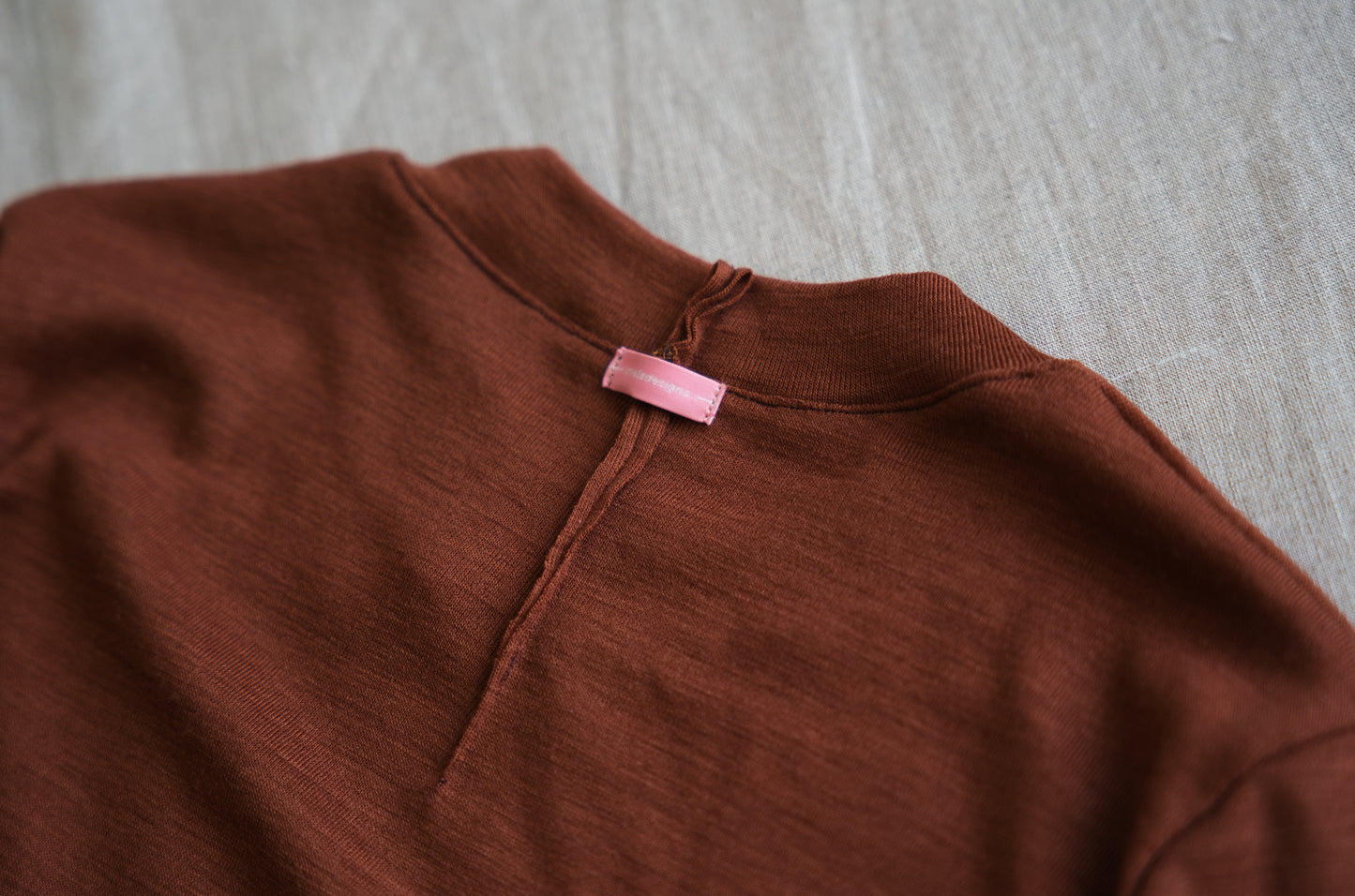 SUPER 100'S WOOL リブトップス/SUPER 100'S WOOL Rib Top/Camel