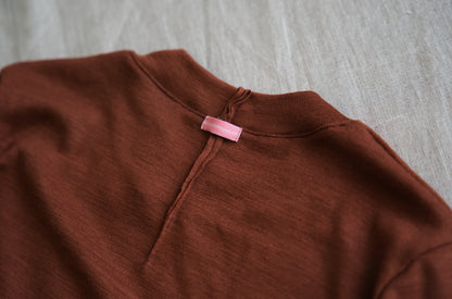 SUPER 100'S WOOL リブトップス/SUPER 100'S WOOL Rib Top/Camel