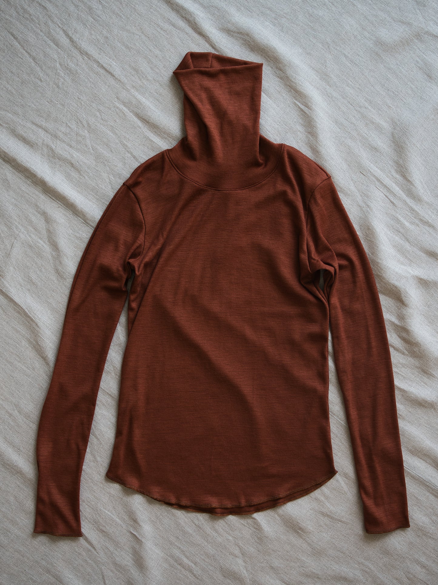 SUPER 100'S WOOL リブタートル/SUPER 100'S WOOL Rib Turtle/Camel