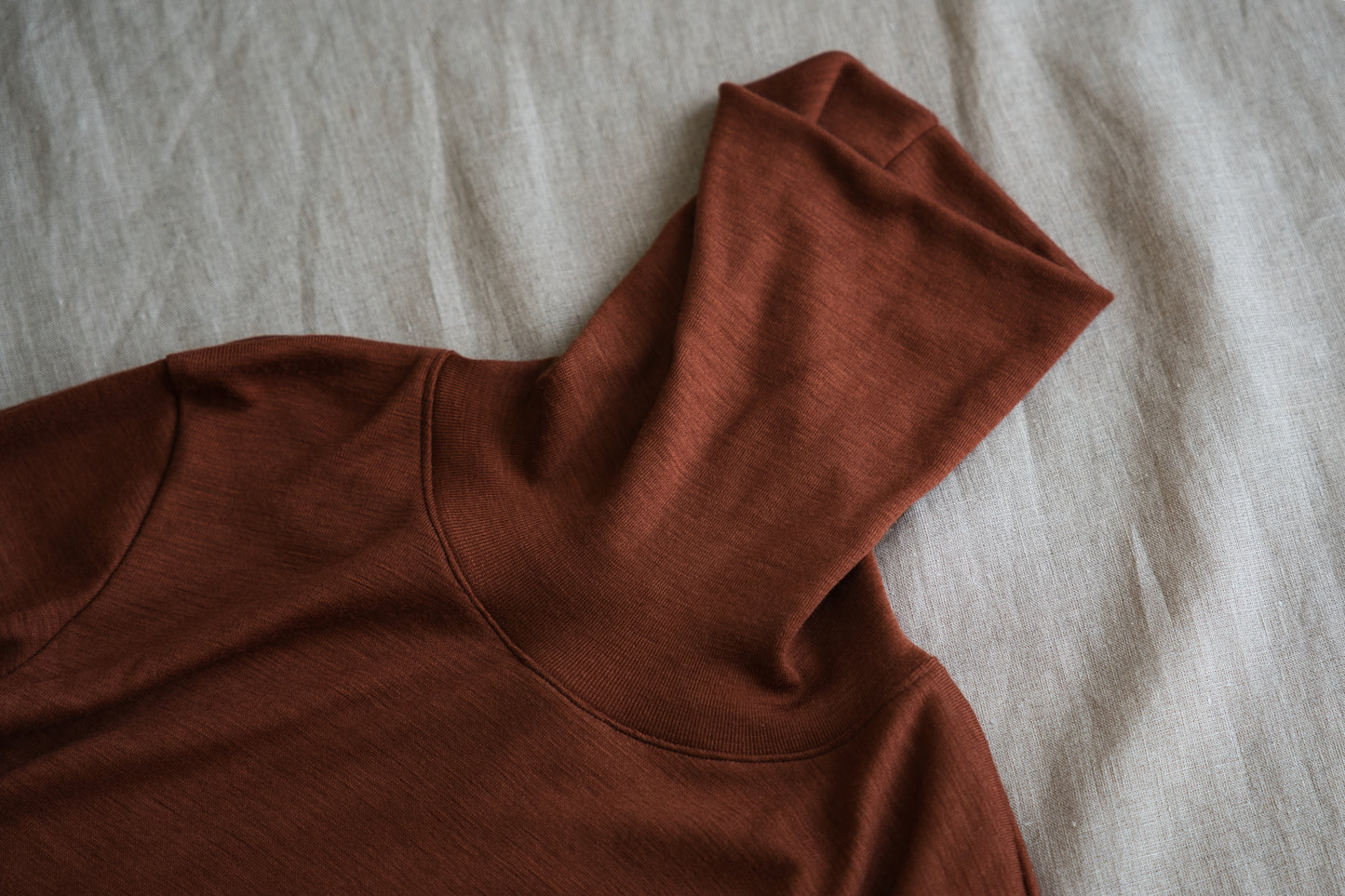 SUPER 100'S WOOL リブタートル/SUPER 100'S WOOL Rib Turtle/Camel