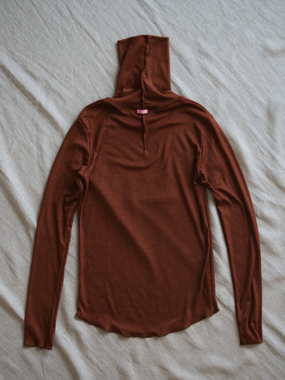 SUPER 100'S WOOL リブタートル/SUPER 100'S WOOL Rib Turtle/Camel