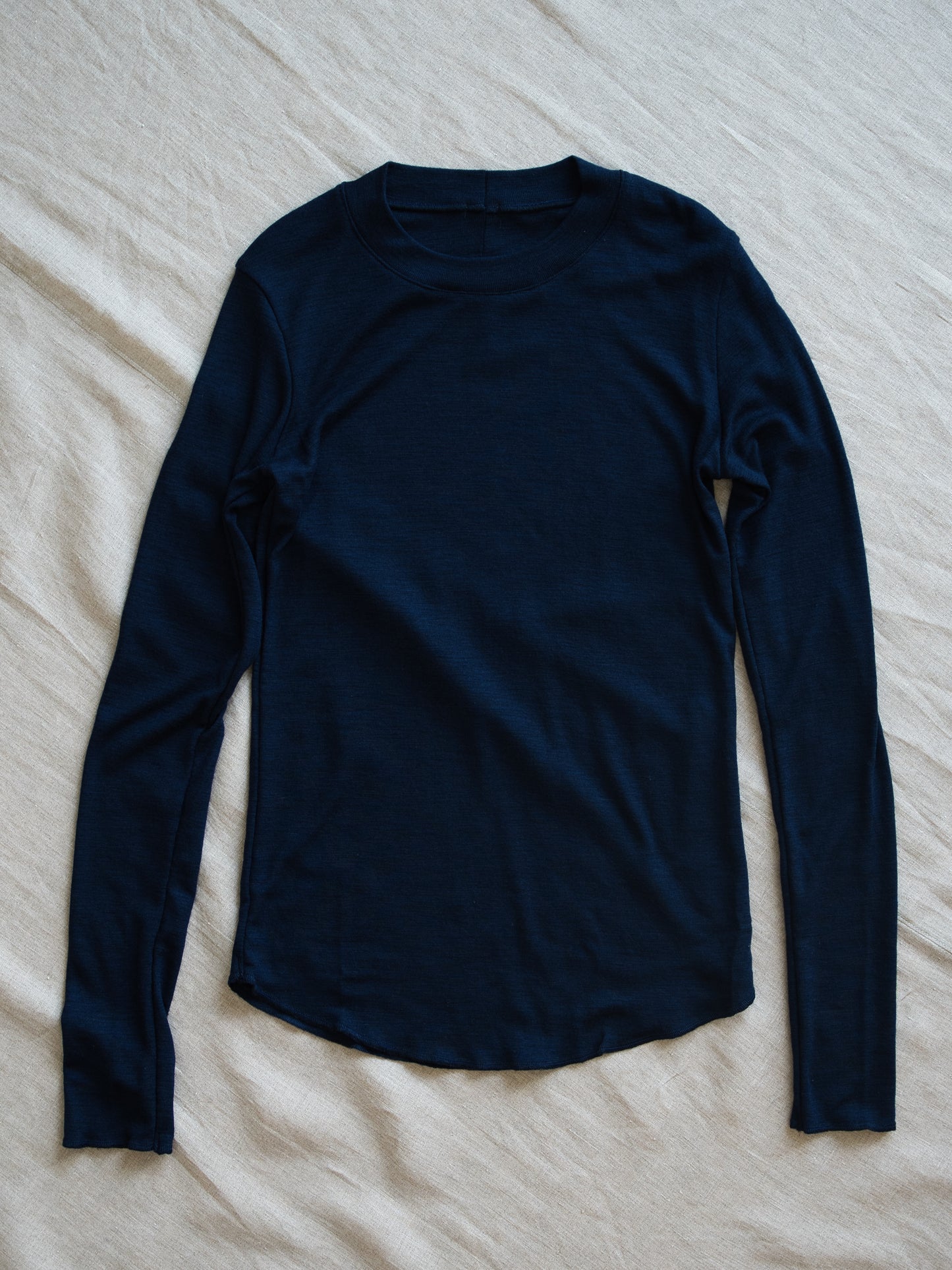 SUPER 100'S WOOL リブトップス/SUPER 100'S WOOL Rib Top/Navy