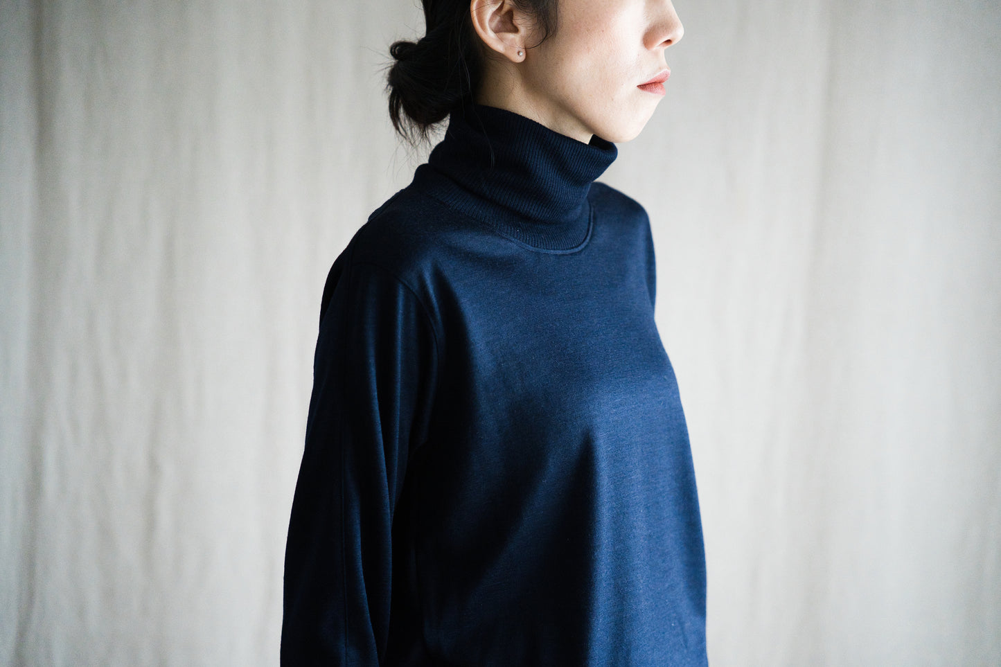 スーペリアウールタートルネック/Superior Wool Turtle-Neck/Midnight Navy