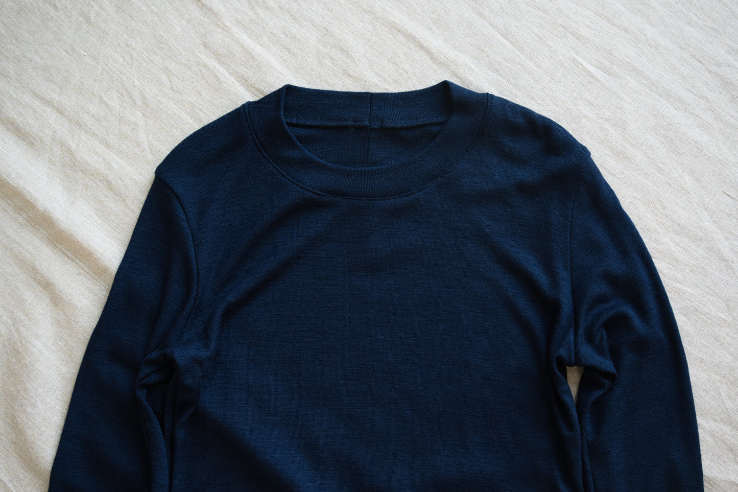 SUPER 100'S WOOL リブトップス/SUPER 100'S WOOL Rib Top/Navy