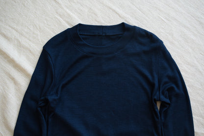 SUPER 100'S WOOL リブトップス/SUPER 100'S WOOL Rib Top/Navy