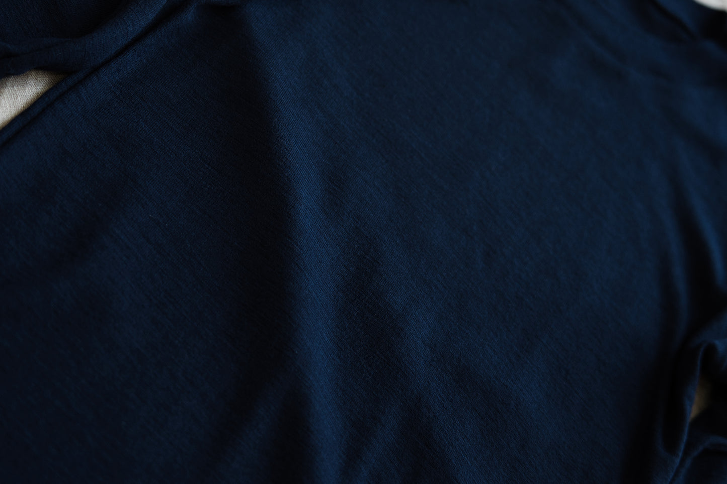 SUPER 100'S WOOL リブトップス/SUPER 100'S WOOL Rib Top/Navy