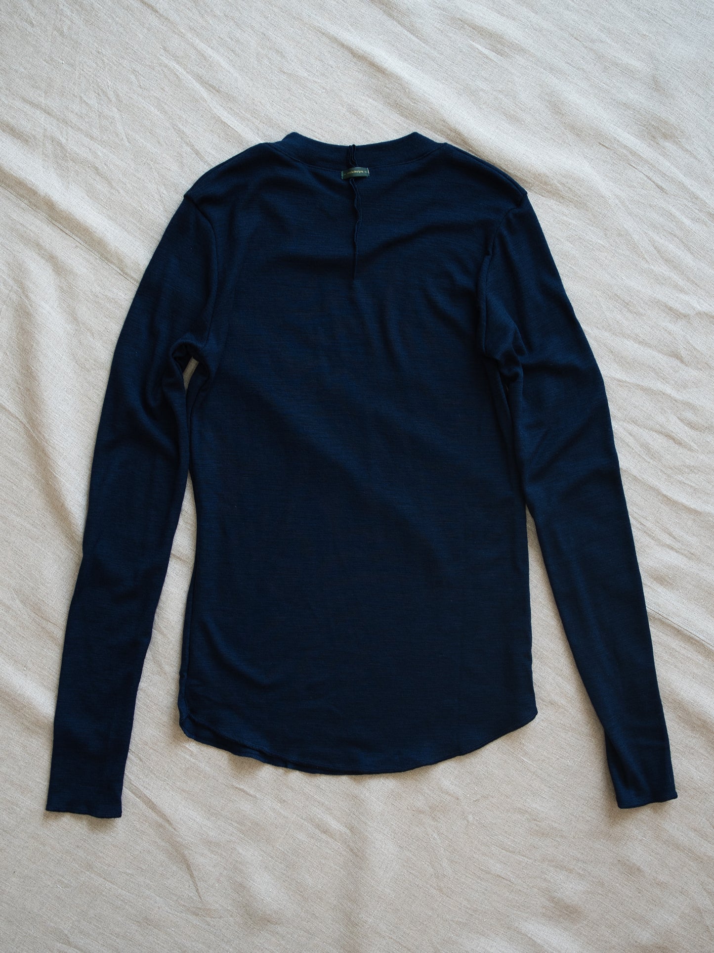 SUPER 100'S WOOL リブトップス/SUPER 100'S WOOL Rib Top/Navy