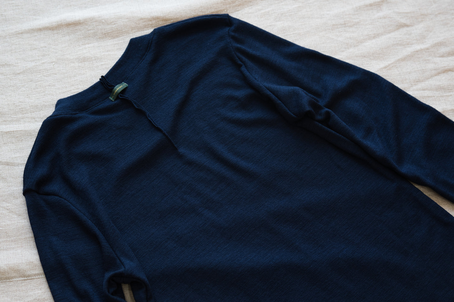 SUPER 100'S WOOL リブトップス/SUPER 100'S WOOL Rib Top/Navy