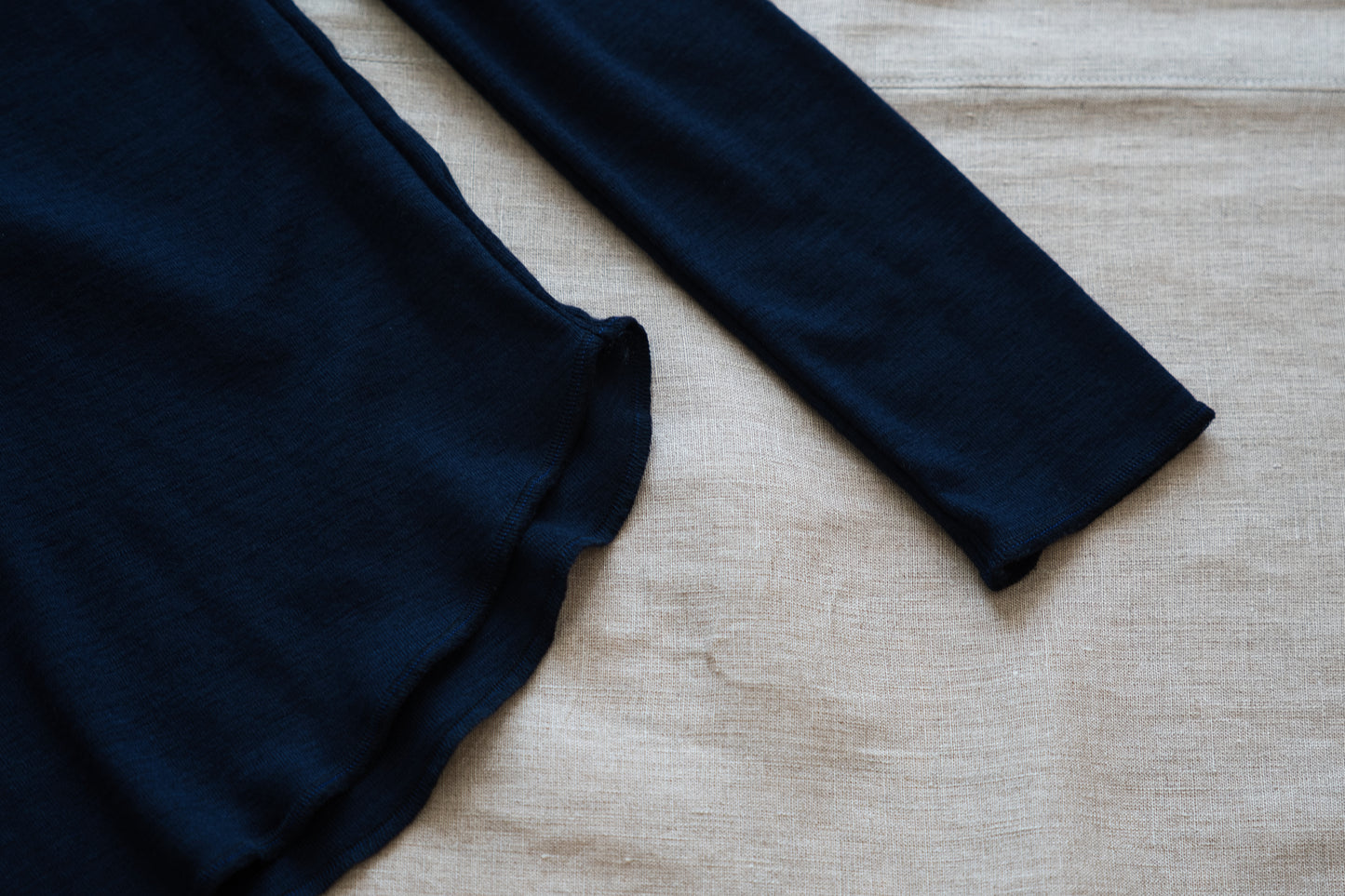 SUPER 100'S WOOL リブタートル/SUPER 100'S WOOL Rib Turtle/Navy