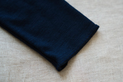 SUPER 100'S WOOL リブタートル/SUPER 100'S WOOL Rib Turtle/Navy