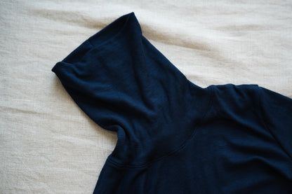 SUPER 100'S WOOL リブタートル/SUPER 100'S WOOL Rib Turtle/Navy