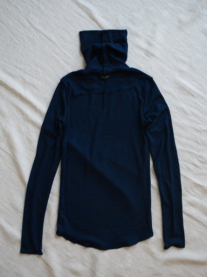 SUPER 100'S WOOL リブタートル/SUPER 100'S WOOL Rib Turtle/Navy