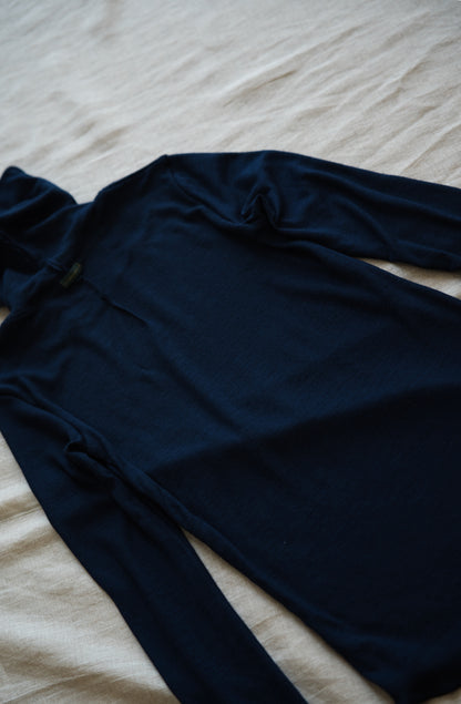 SUPER 100'S WOOL リブタートル/SUPER 100'S WOOL Rib Turtle/Navy