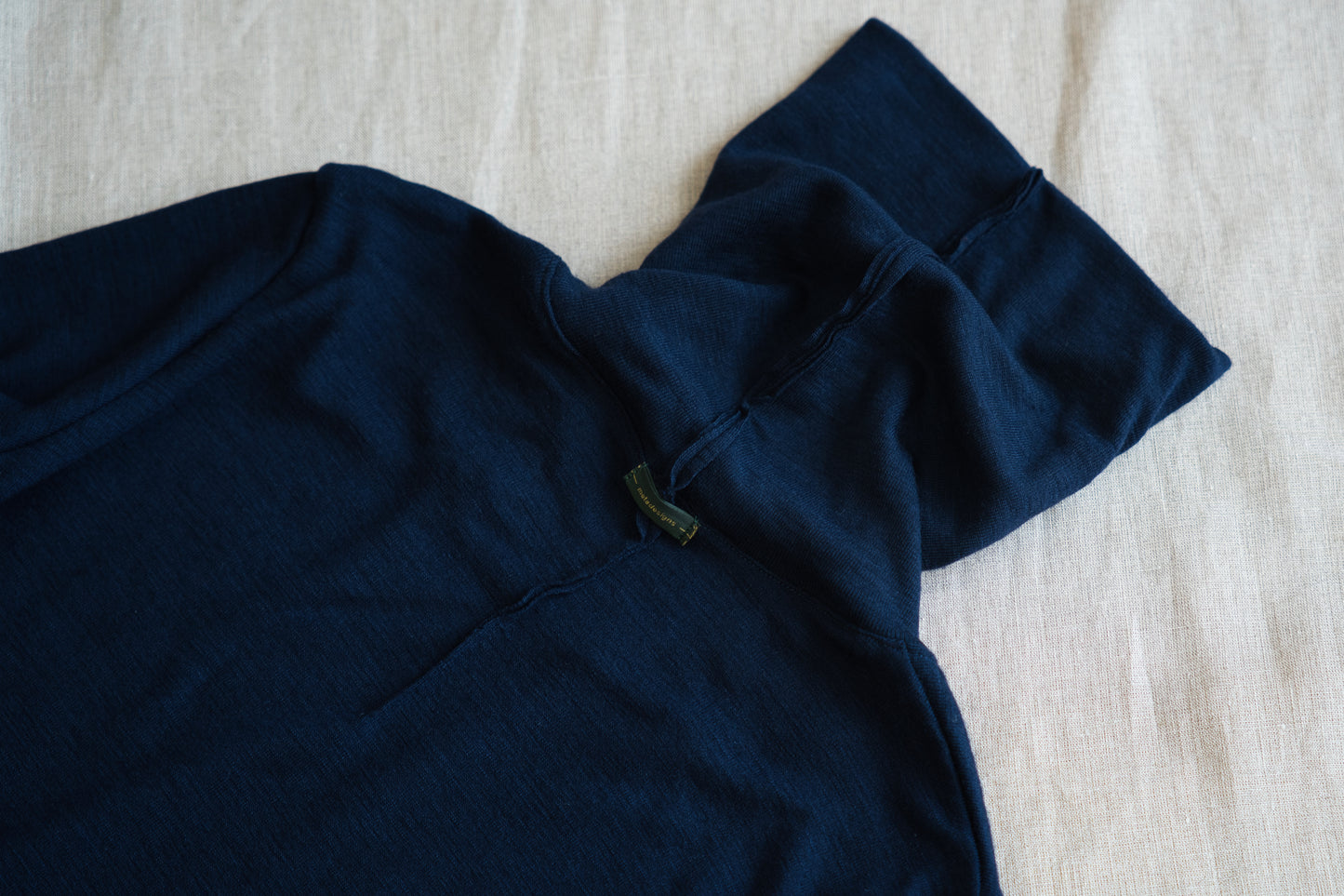 SUPER 100'S WOOL リブタートル/SUPER 100'S WOOL Rib Turtle/Navy
