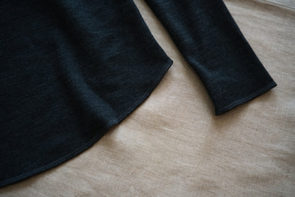 SUPER 100'S WOOL リブトップス/SUPER 100'S WOOL Rib Top/Charcoal