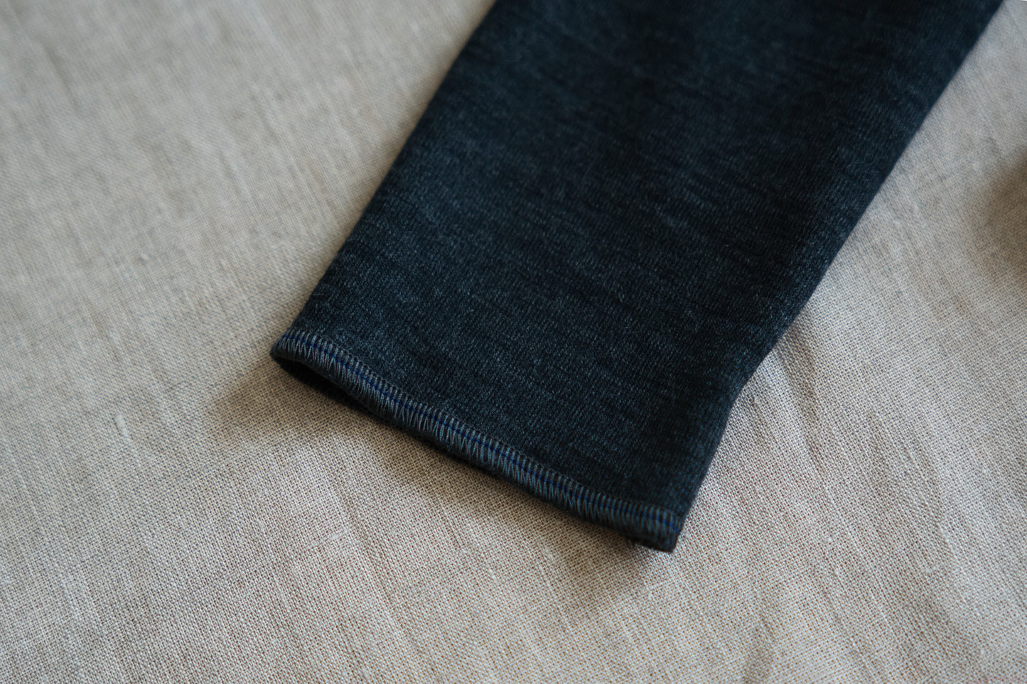 SUPER 100'S WOOL リブトップス/SUPER 100'S WOOL Rib Top/Charcoal