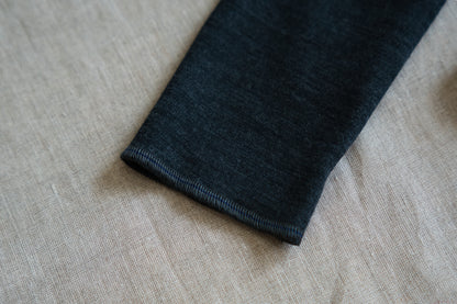 SUPER 100'S WOOL リブトップス/SUPER 100'S WOOL Rib Top/Charcoal