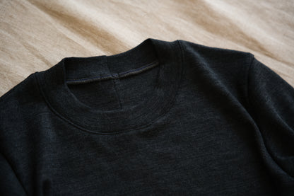 SUPER 100'S WOOL リブトップス/SUPER 100'S WOOL Rib Top/Charcoal